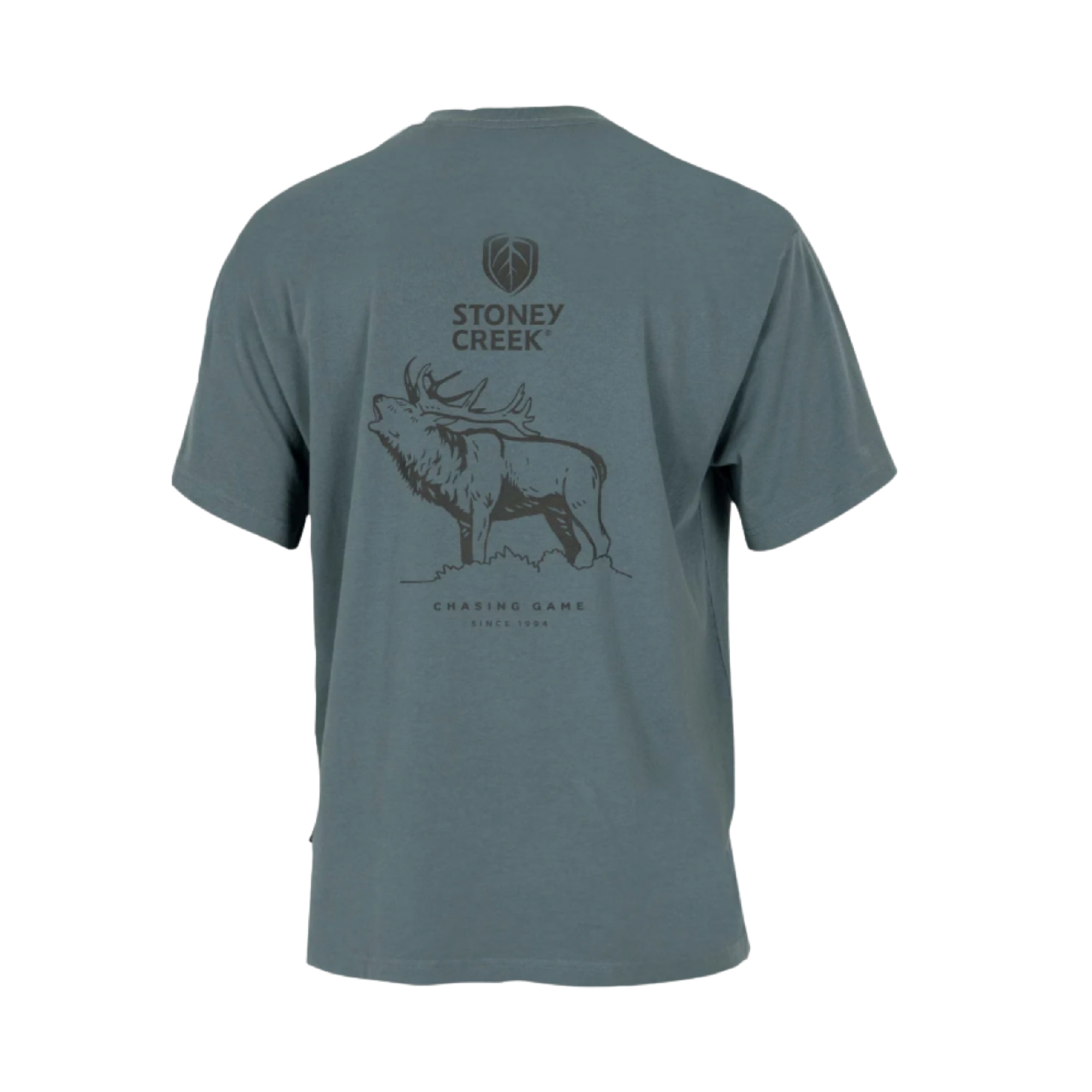 Stoney Creek Chasing Game Red Stag Tee [sz:s Cl:petrol Blue]
