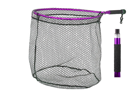 Mclean Angling Short Handle Weigh Net Rubber [sz:m Cl:purple]