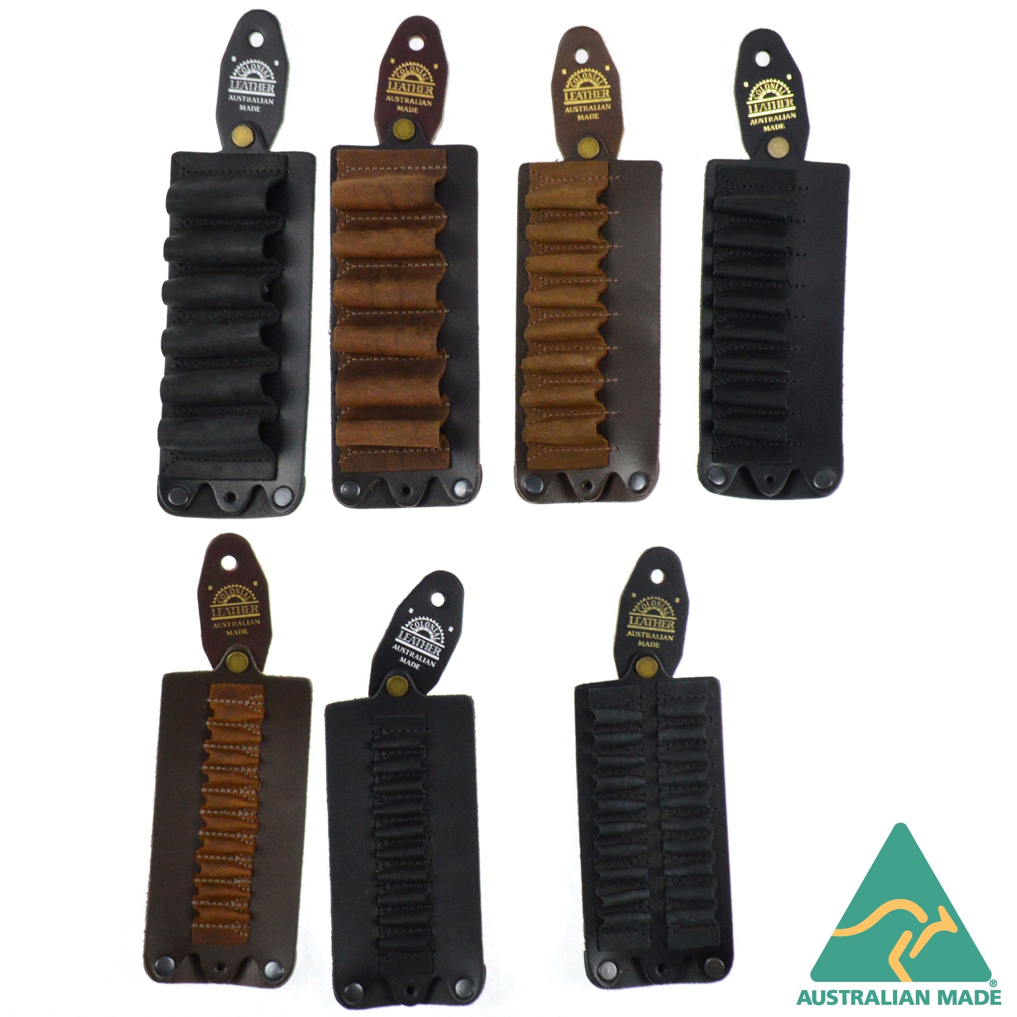 Colonial Leather Sling Ammunition Holder [sz:7mm/243/308 Cal Cl:brown]