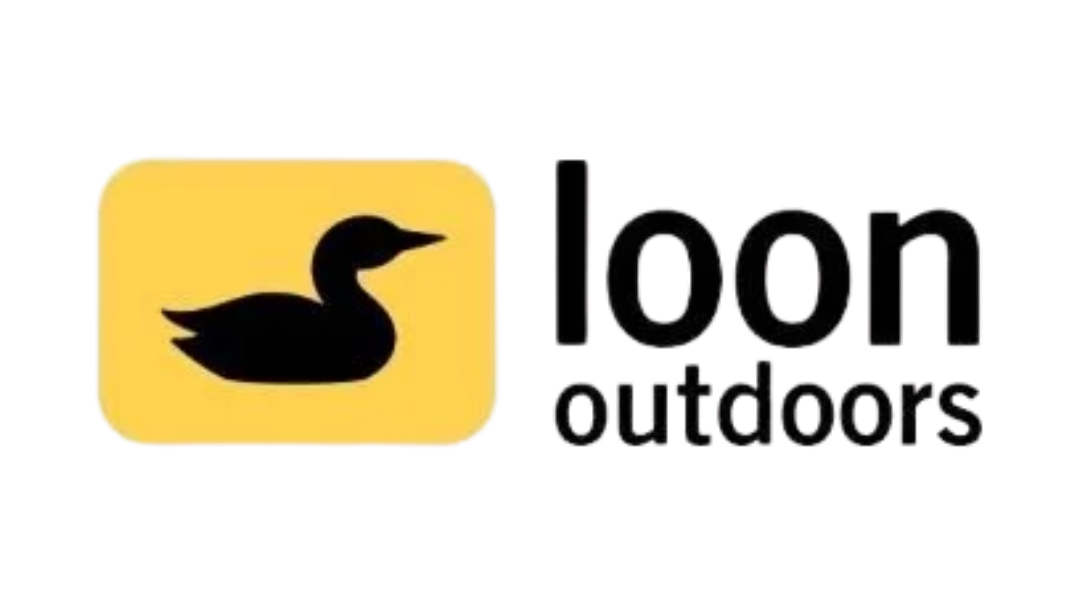 Loon Outdoors logo with a duck icon on a yellow background