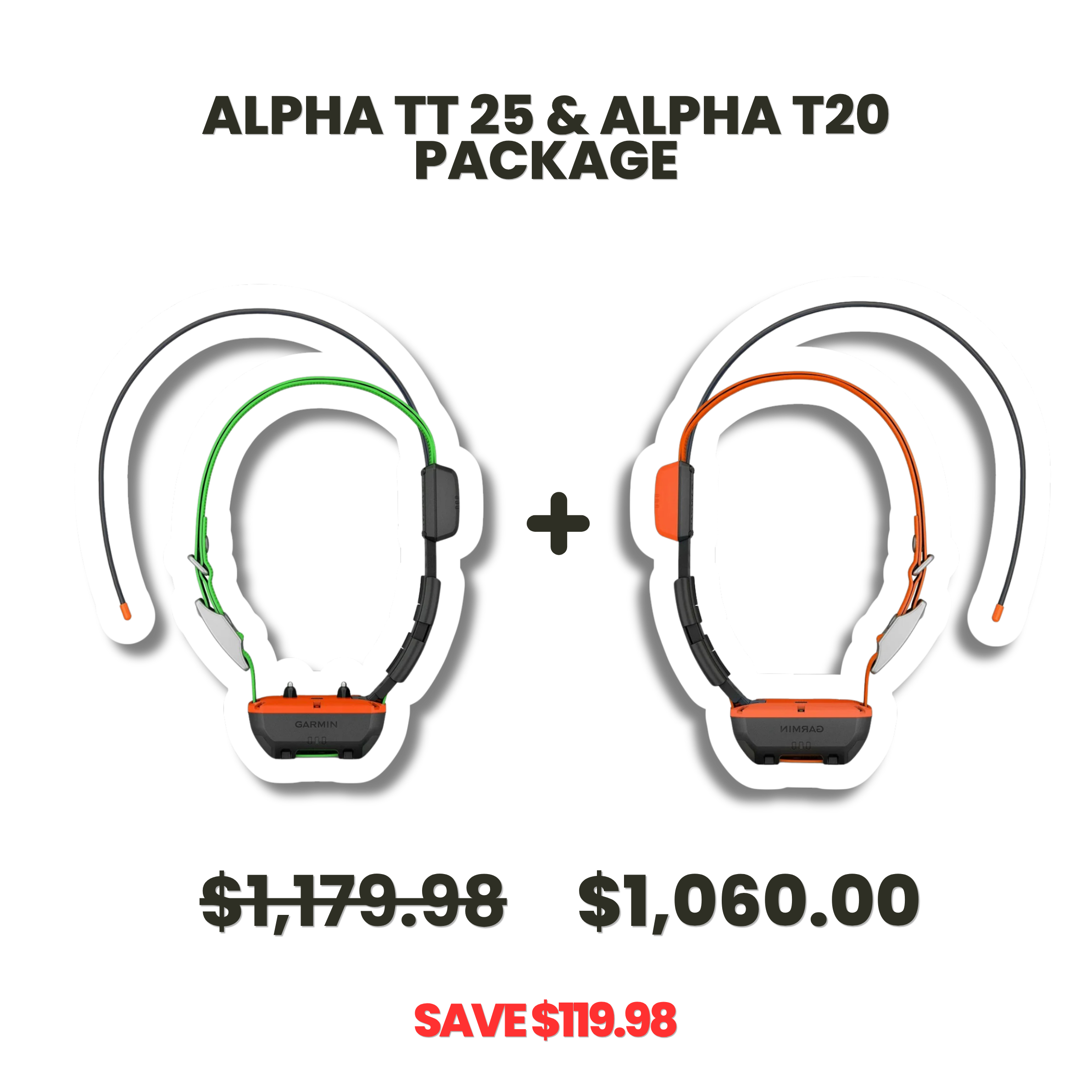 GARMIN PACKAGE - ALPHA TT 25 COLLAR & ALPHA T 20 COLLAR