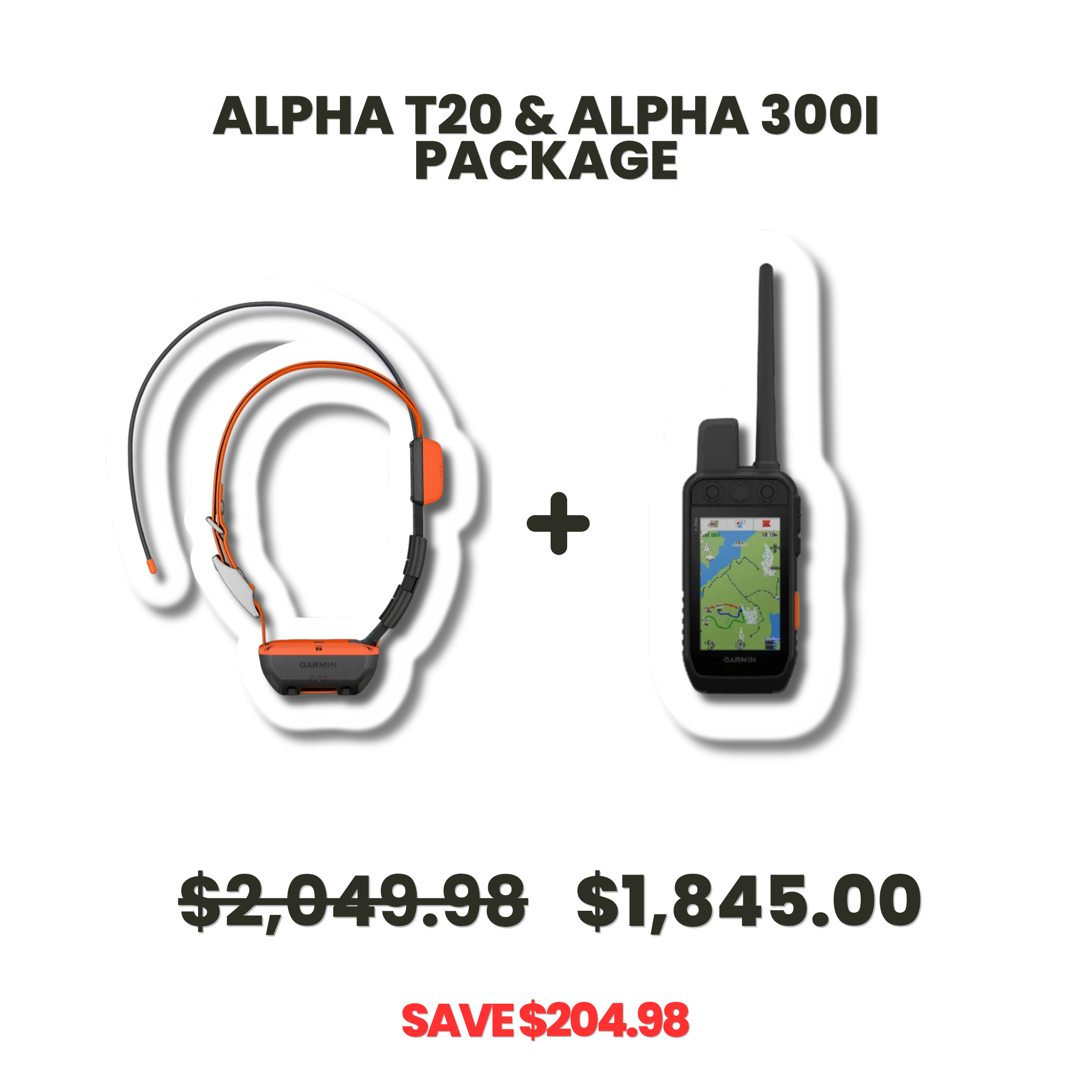 GARMIN PACKAGE - ALPHA T 20 COLLAR & ALPHA 300i HANDHELD