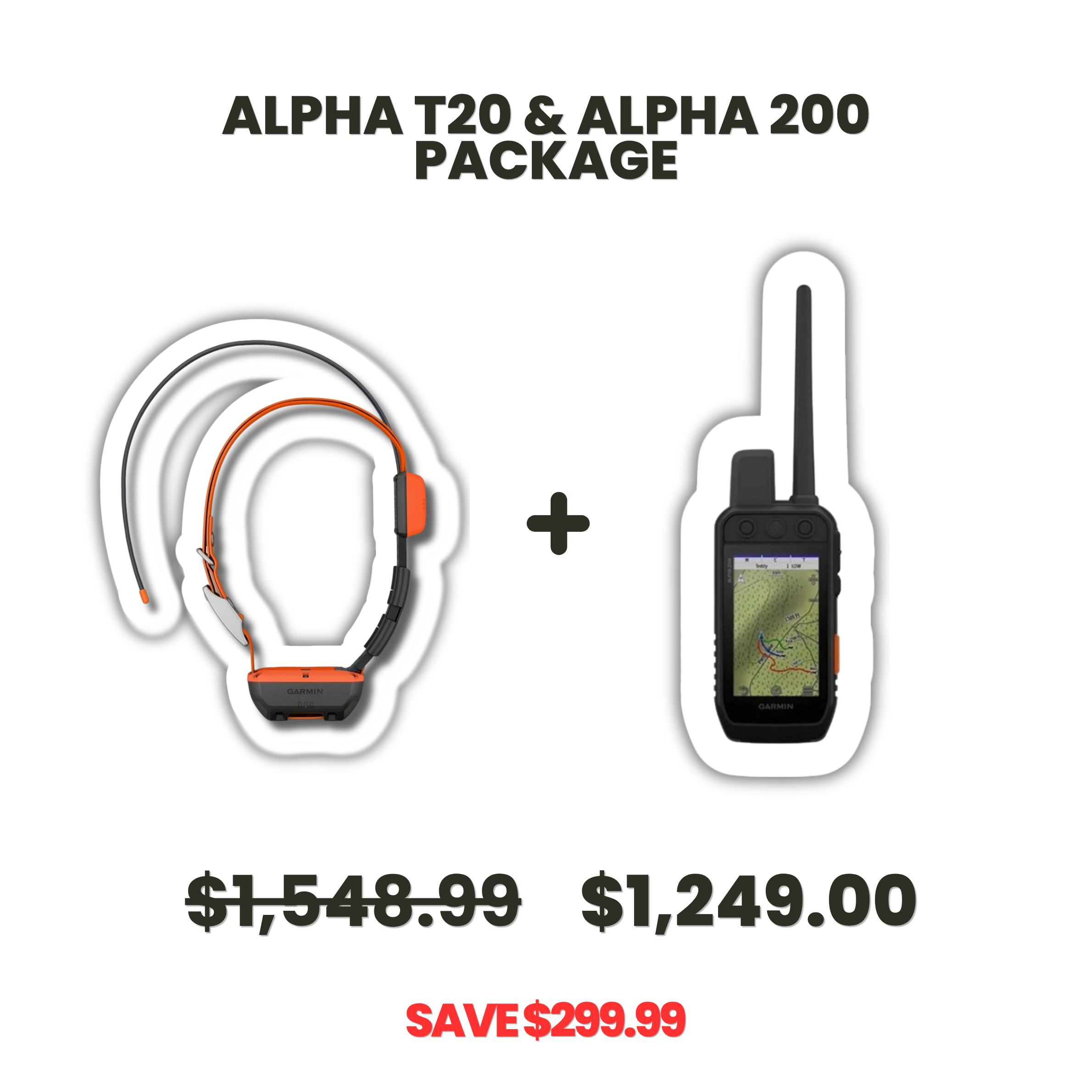 GARMIN PACKAGE - ALPHA T 20 COLLAR & ALPHA 200 HANDHELD