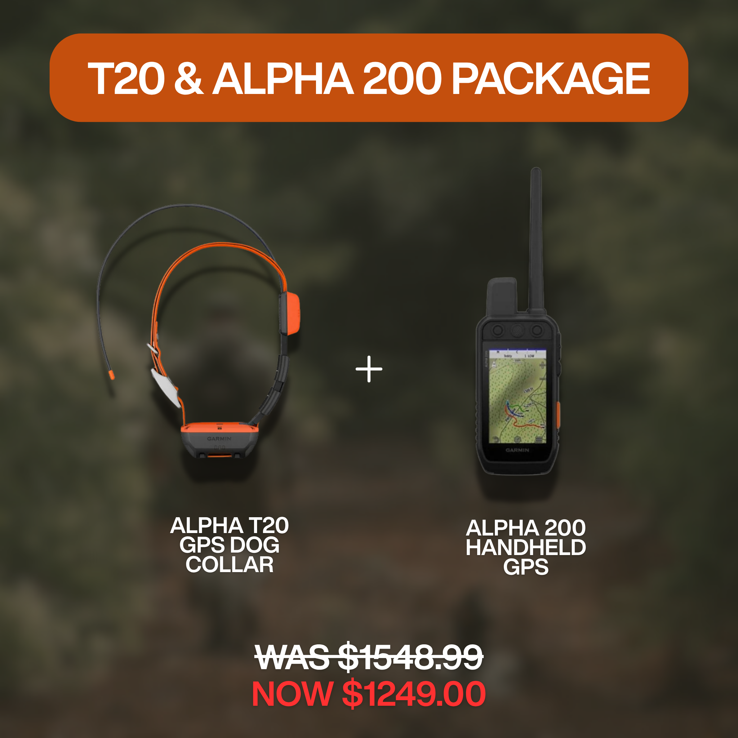 GARMIN PACKAGE - Alpha T 20 Collar & Alpha 200 Handheld